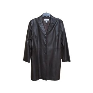 Preston & York -Lamb Skin Leather Coat  Brown